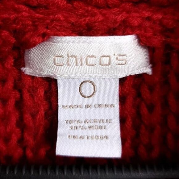 Chico's Wool Blend Cardigan 3/4 Sleeve Women's Small - Picture 4 of 7